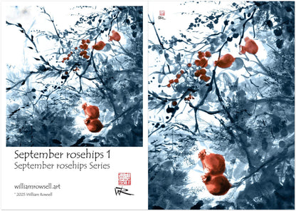 September rosehips - Pack of 10 greeting cards