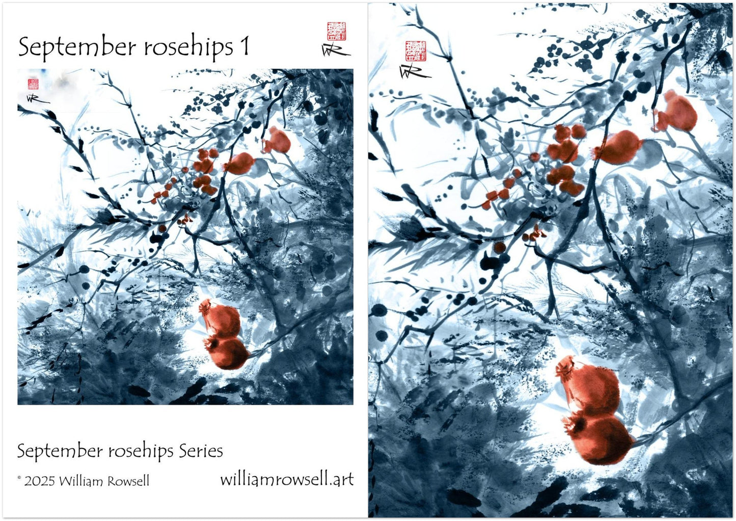 September rosehips - Pack of 10 greeting cards