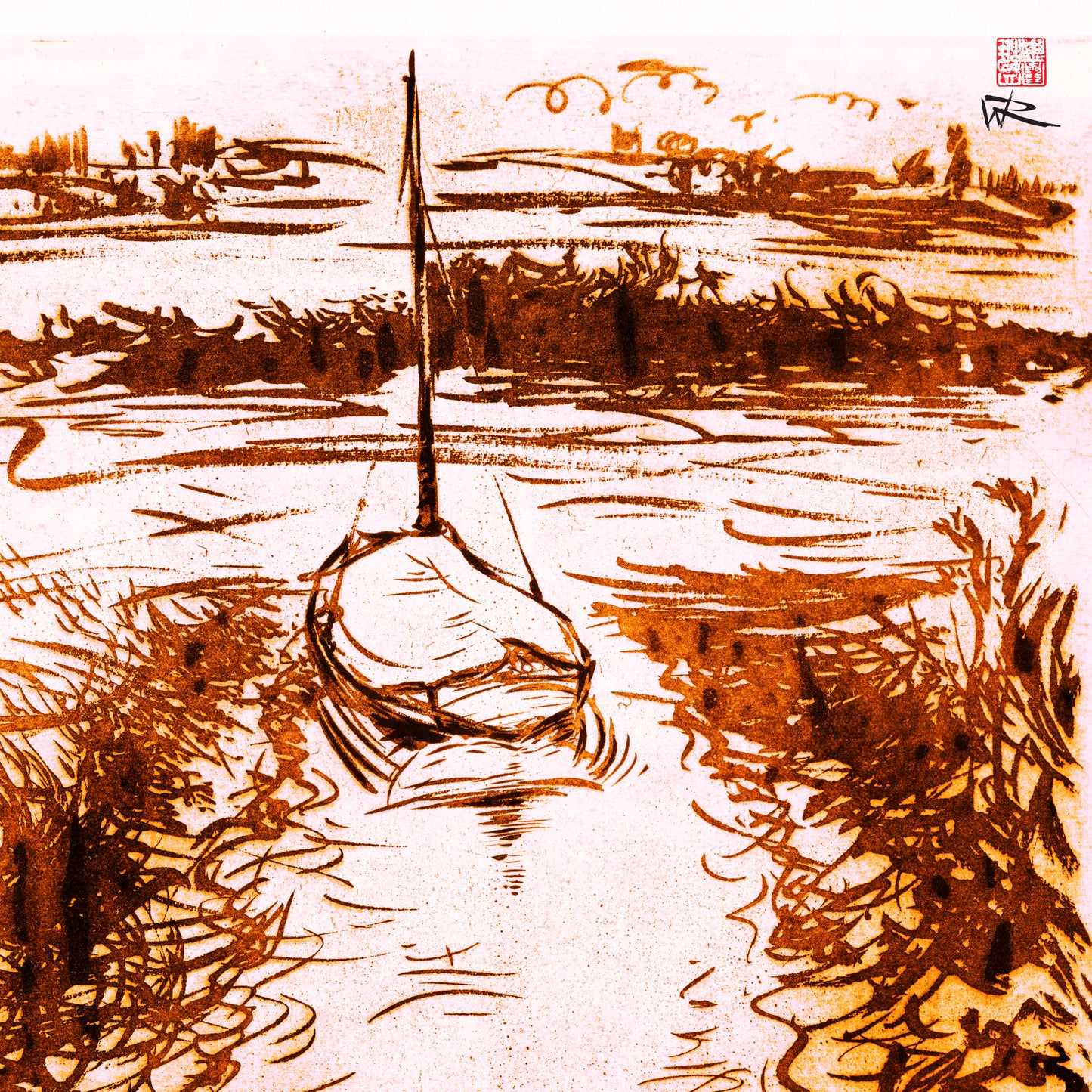 Stiffkey mooring edition 1 - Fine Art Paper Print