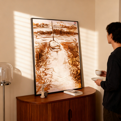 Stiffkey mooring edition 1 - Canvas art print