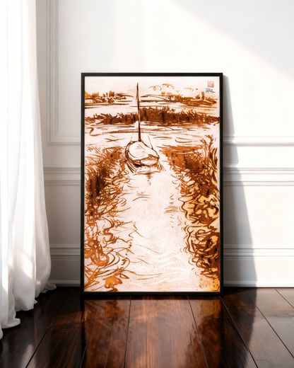 Stiffkey mooring edition 1 - Canvas art print