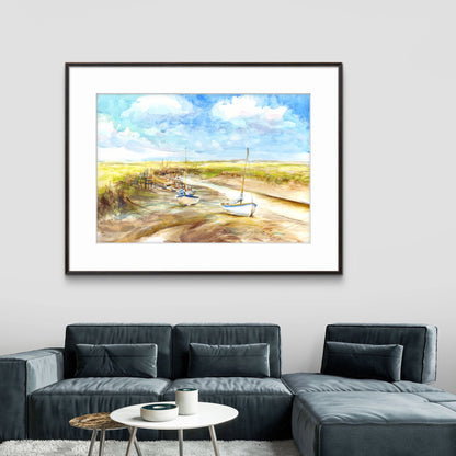 Tides out at Morston - Print on fine art paper