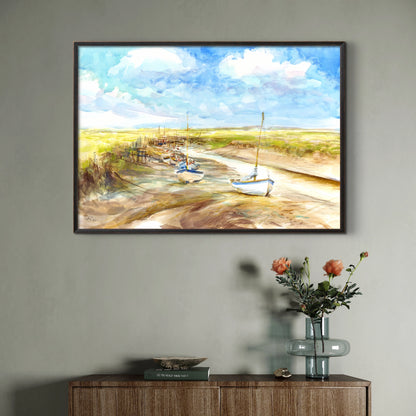 Tides out at Morston - Canvas art print