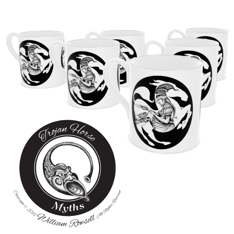 Trojan horse - Bone china mug 6 pack