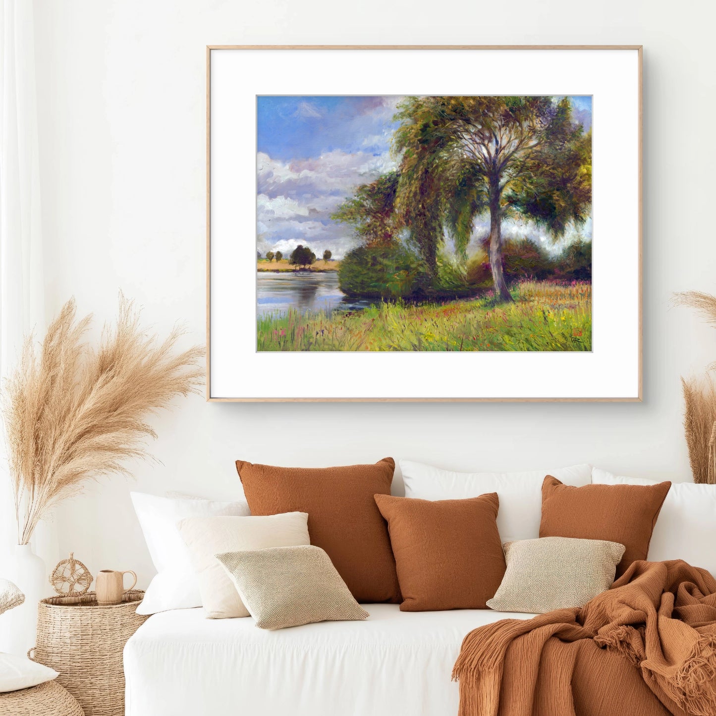 Wotton gardens meadow & lake - Print on fine art paper