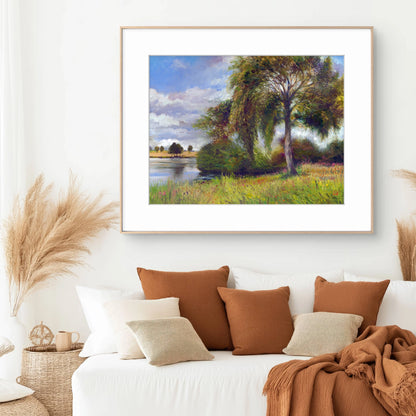Wotton gardens meadow & lake - Print on fine art paper