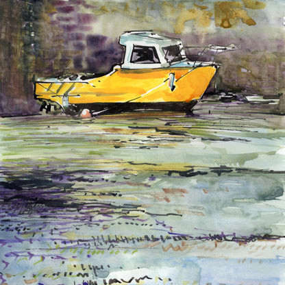 Porthleven fishing boat - Print on fine art paper