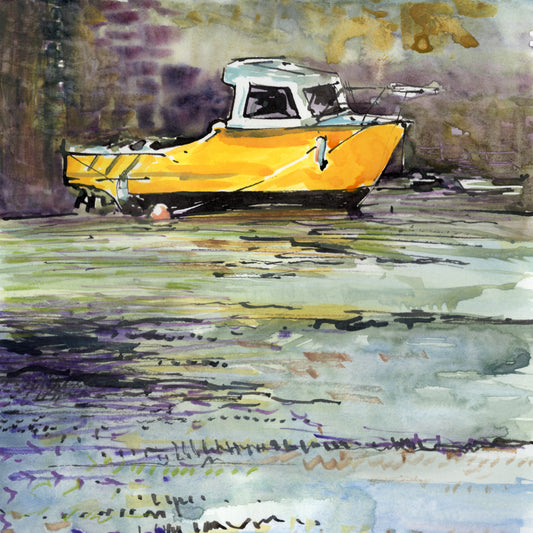 Porthleven fishing boat - Print on fine art paper