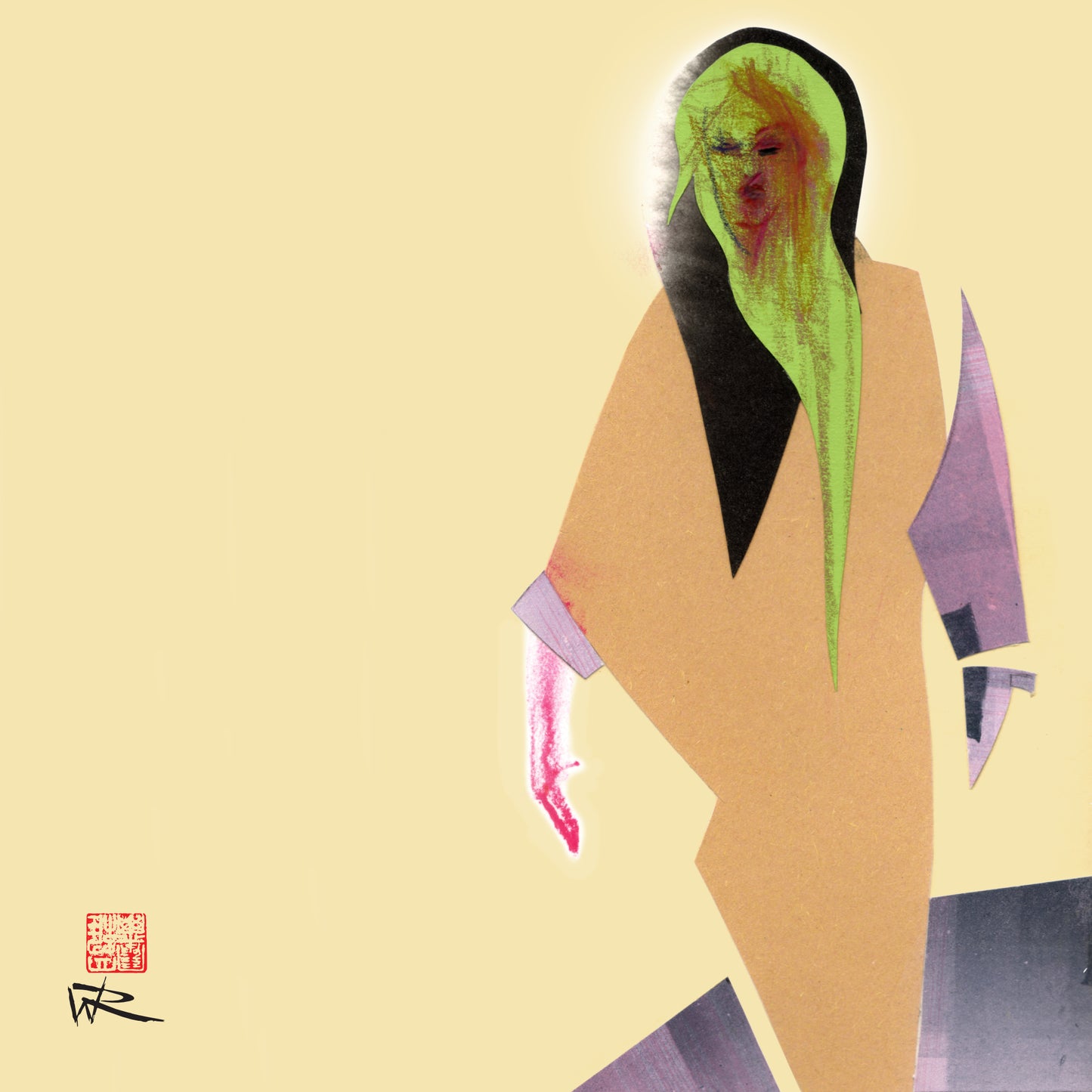 Zelena abstract figure - Canvas print