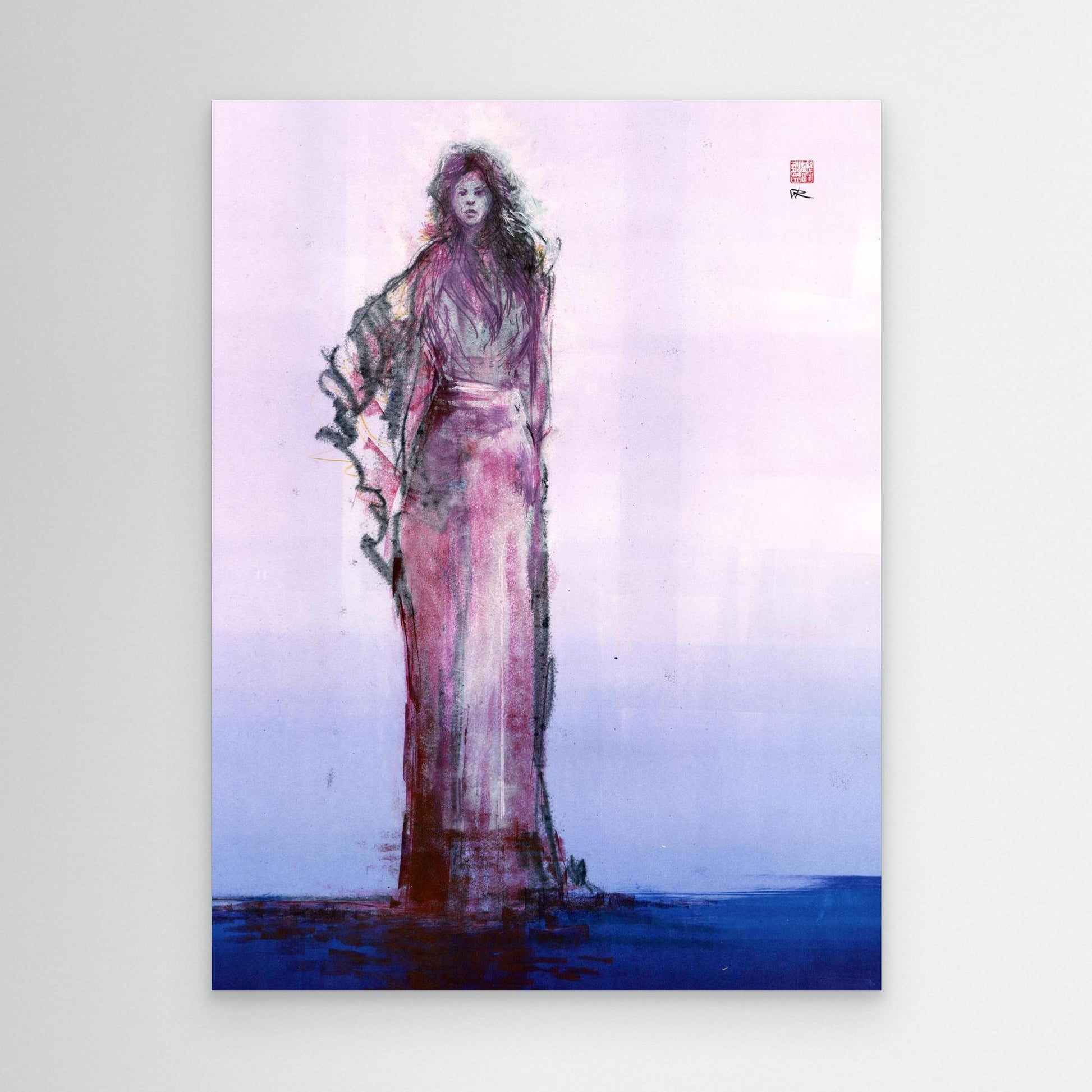 Ellipsis fashion drawn monoprint
