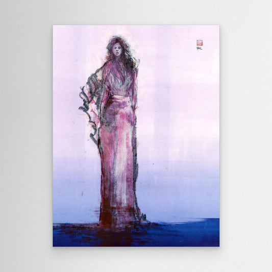 Ellipsis fashion drawn monoprint