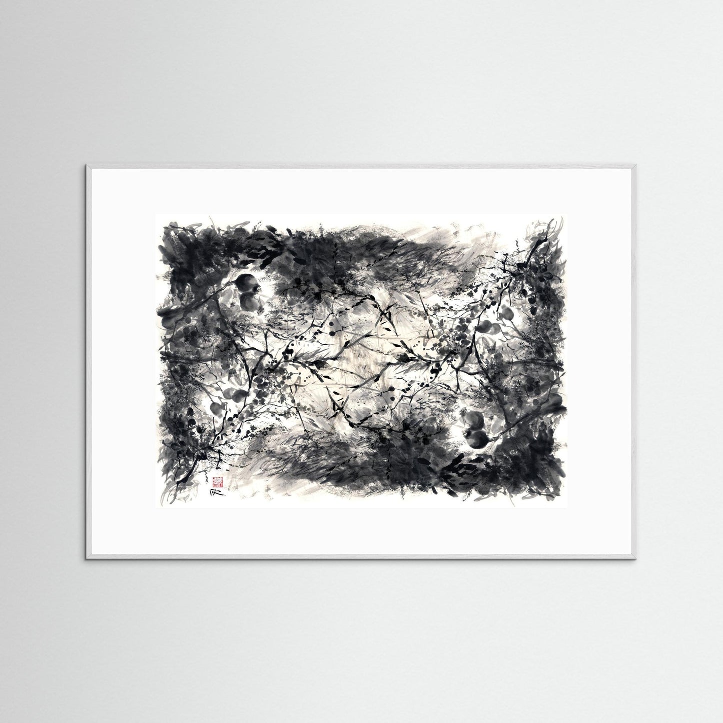 September rosehips mono 2 - Paper print
