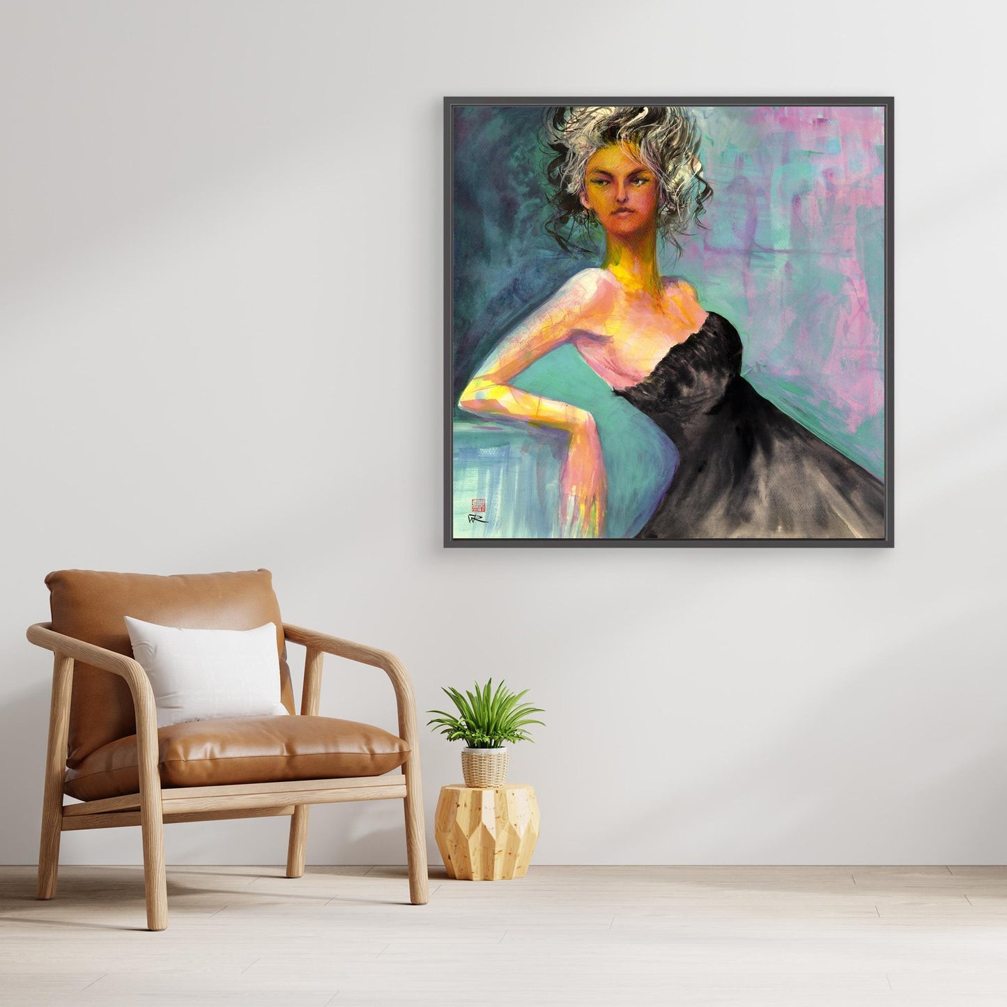 Little black dress - Canvas print