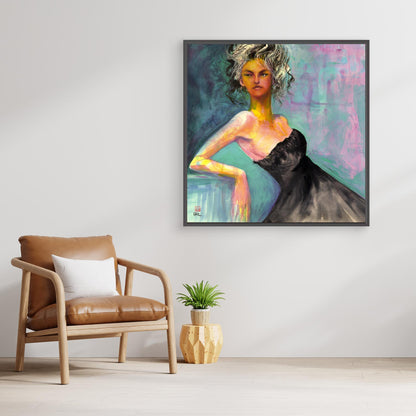 Little black dress - Canvas print