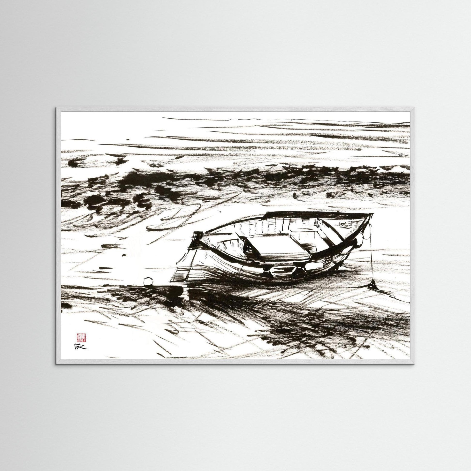 Down to the sea from Morston - Paper print