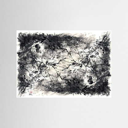 September rosehips mono 2 - Paper print
