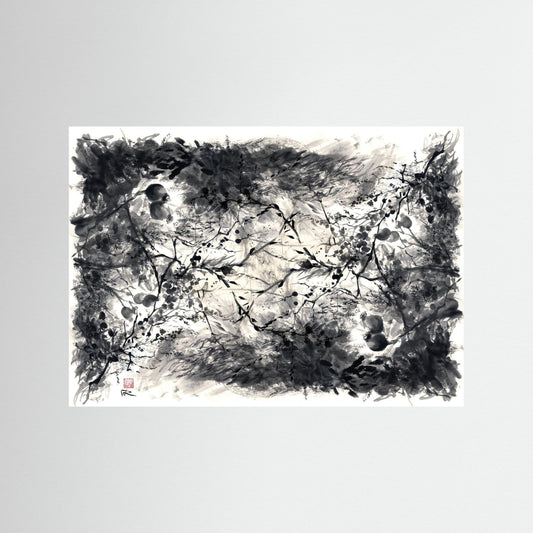 September rosehips mono 2 - Paper print