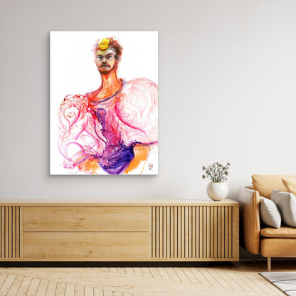 Fashion illustration of designs by Terry Milligan
