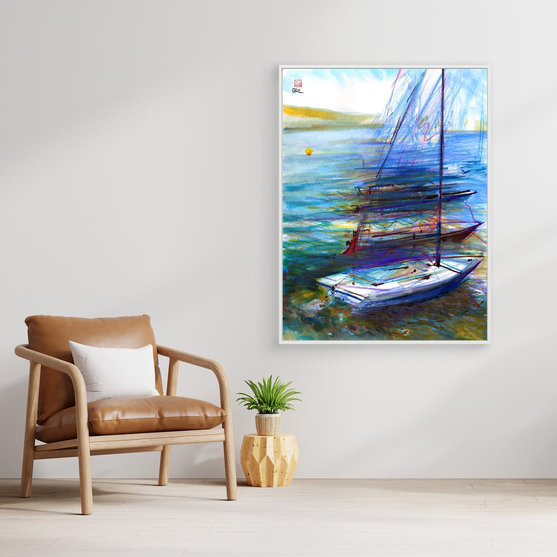 Sail boat mooring in Croatia