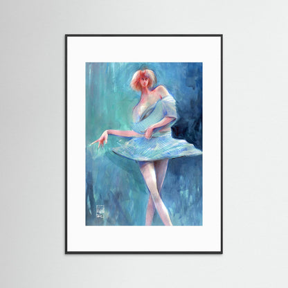 Catwalk in blue - Print on fine art paper