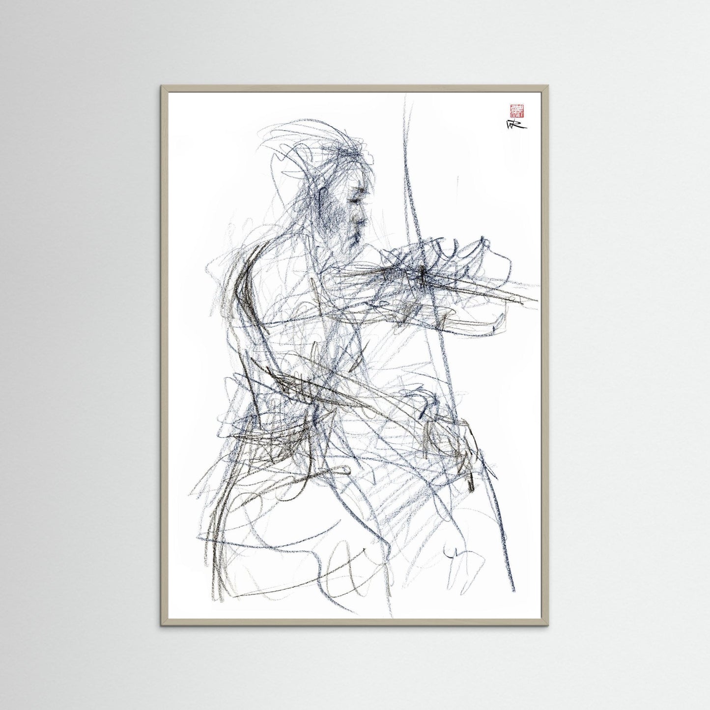 Charlotte Spruit on violin - Paper print
