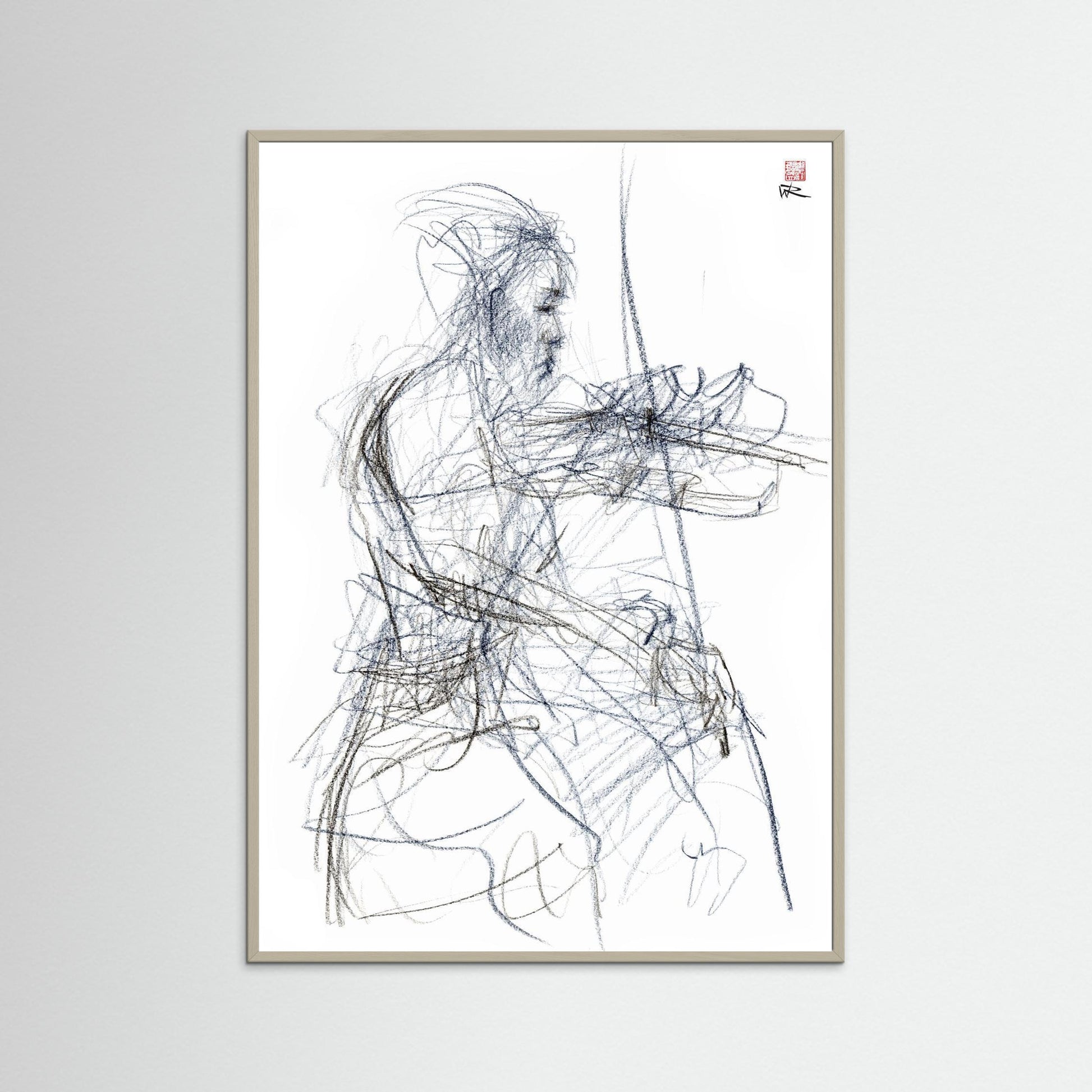 Charlotte Spruit on violin - Paper print
