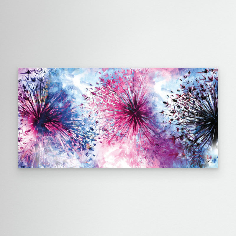 Allium rosa Sonnenschein - Leinwanddruck