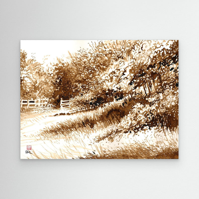 Blühender Weißdorn - Leinwanddruck