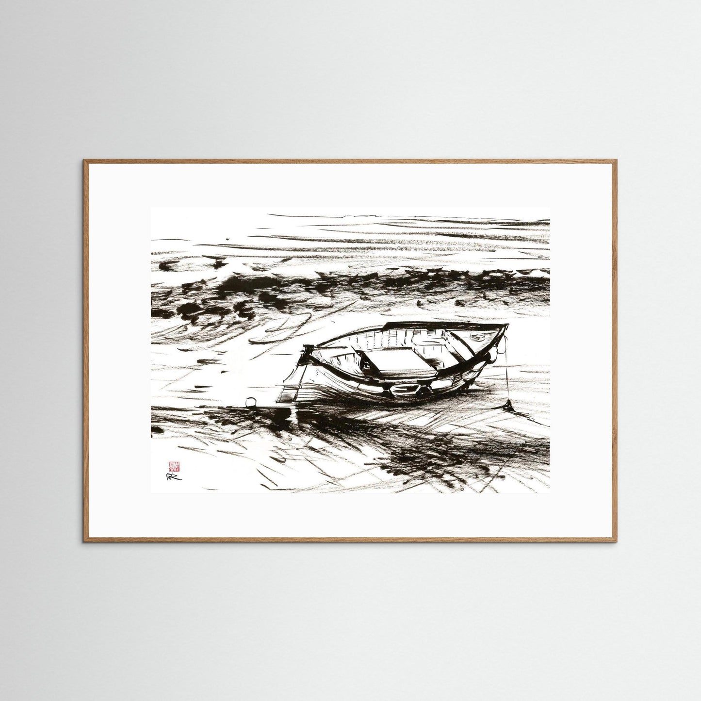 Down to the sea from Morston - Paper print