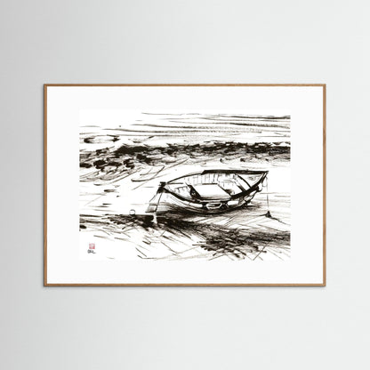Down to the sea from Morston - Paper print