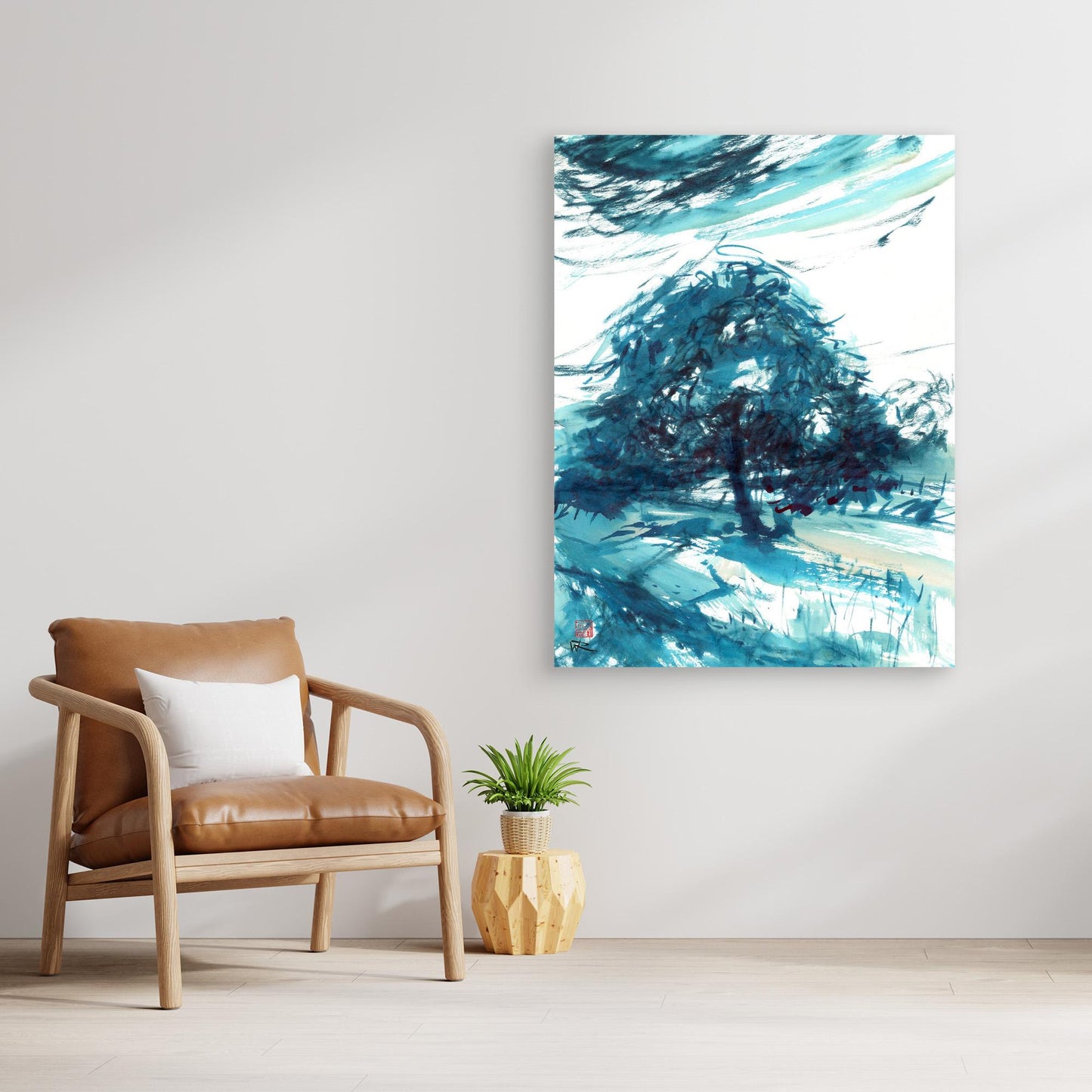 Horse chestnut in turquoise