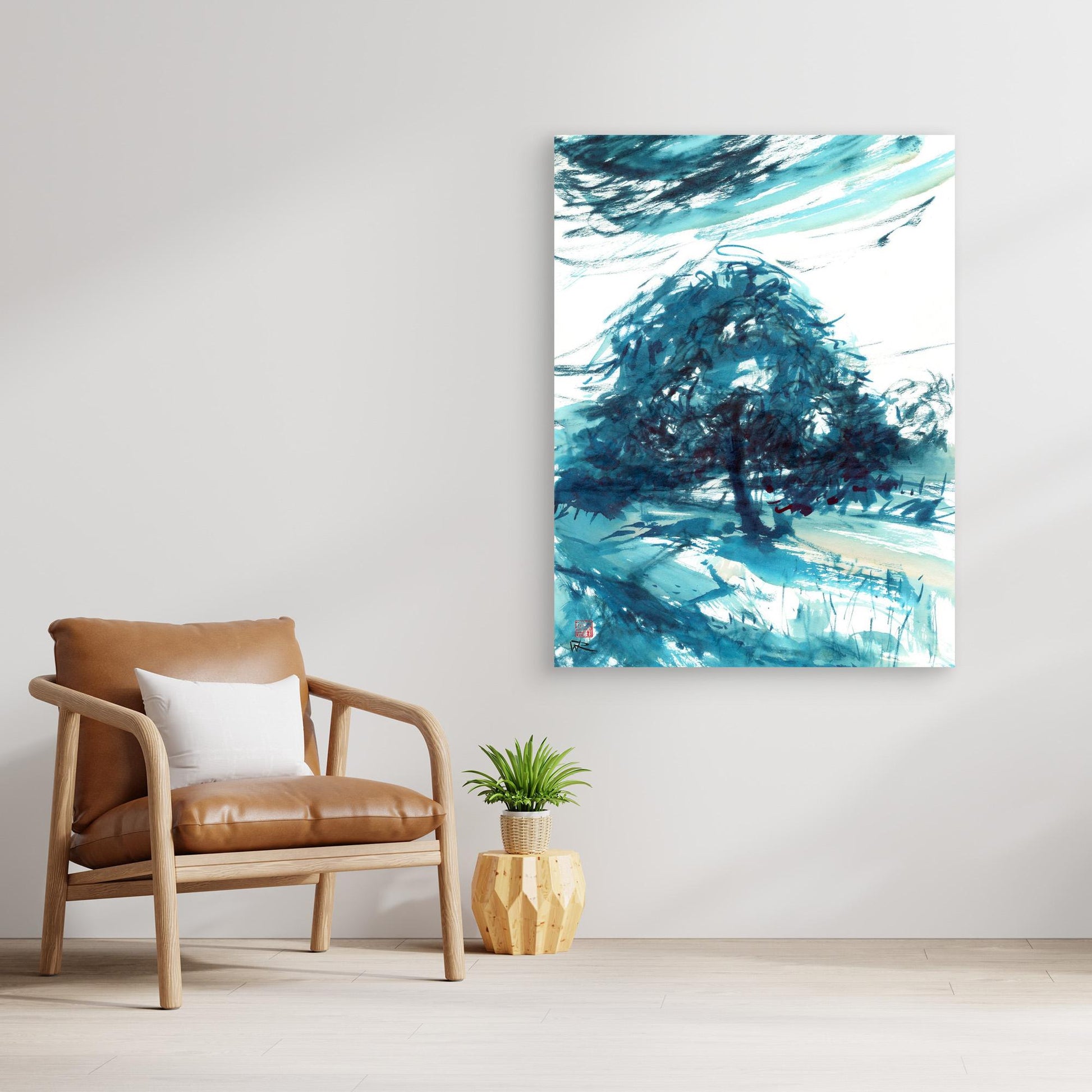 Horse chestnut in turquoise