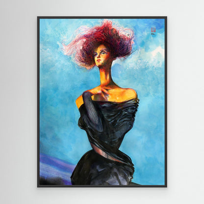 Galiano blue doll - Canvas print