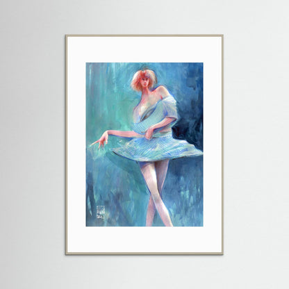 Catwalk in blue - Print on fine art paper