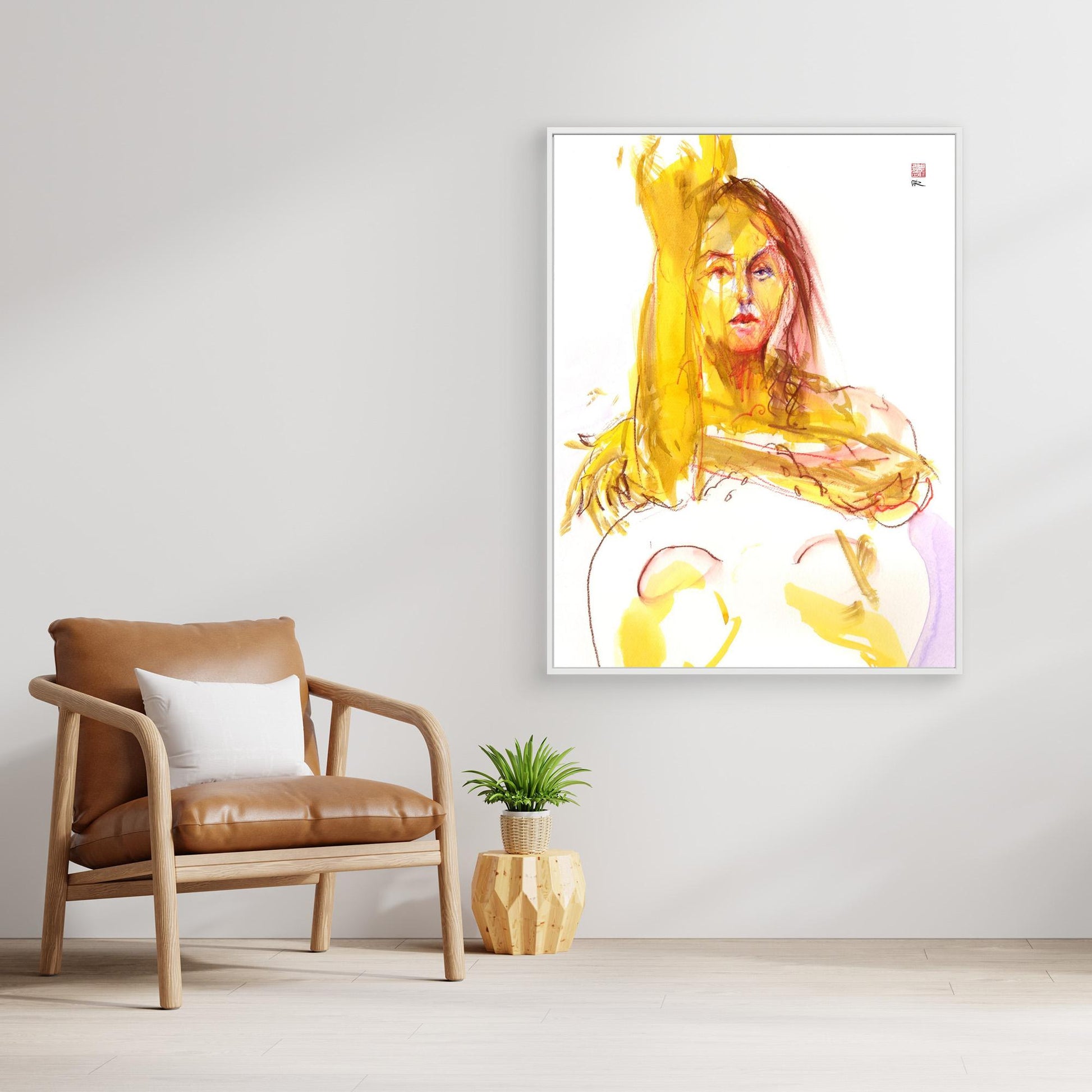 Manko seated - canvas print