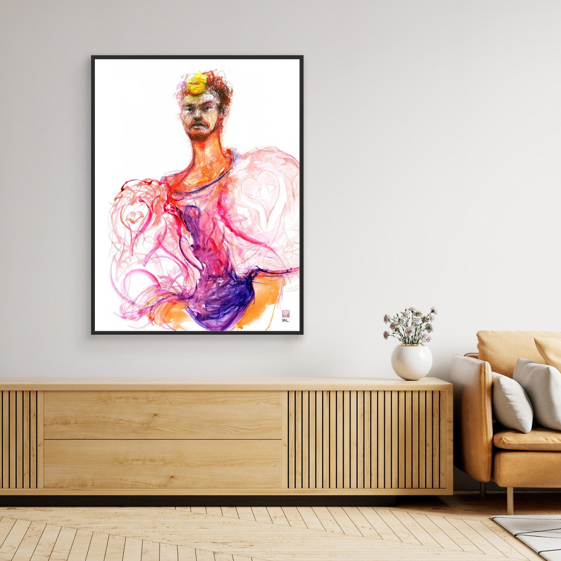 Fashion illustration of designs by Terry Milligan