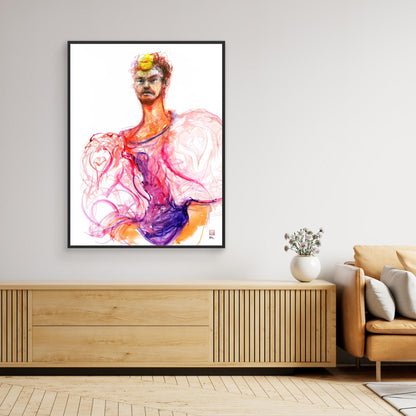 Fashion illustration of designs by Terry Milligan