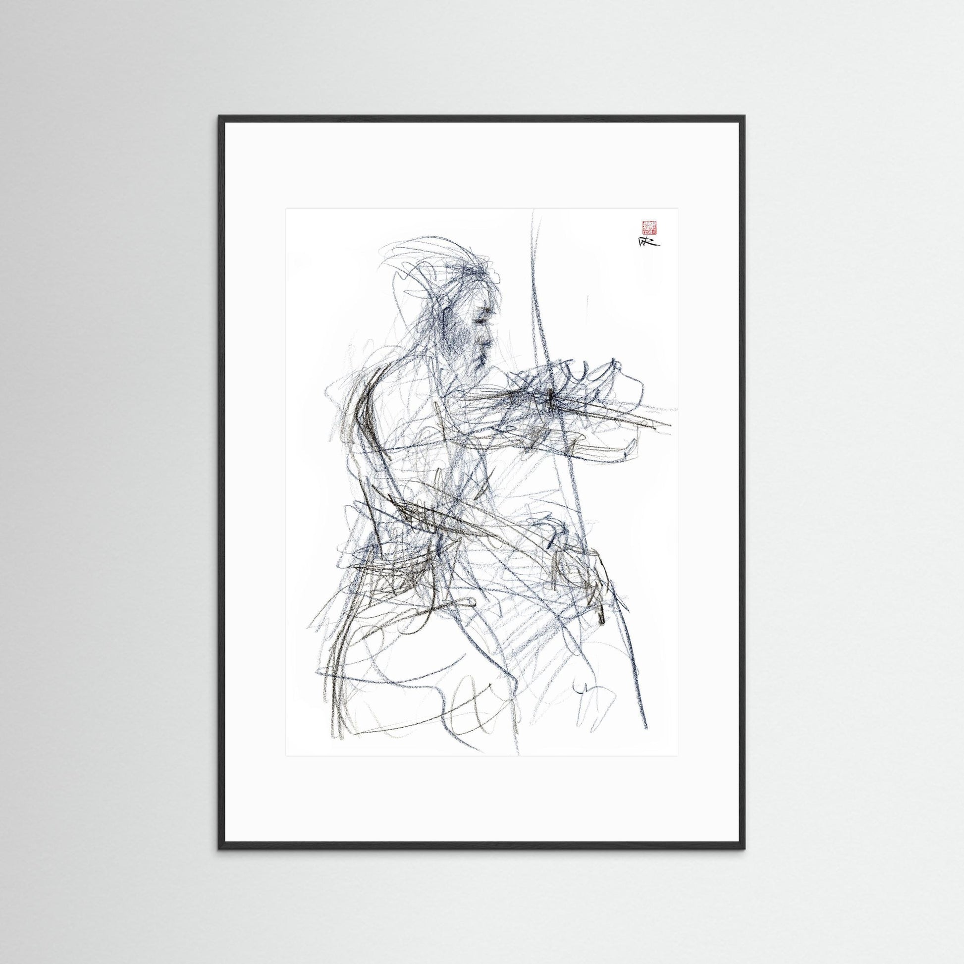 Charlotte Spruit on violin - Paper print