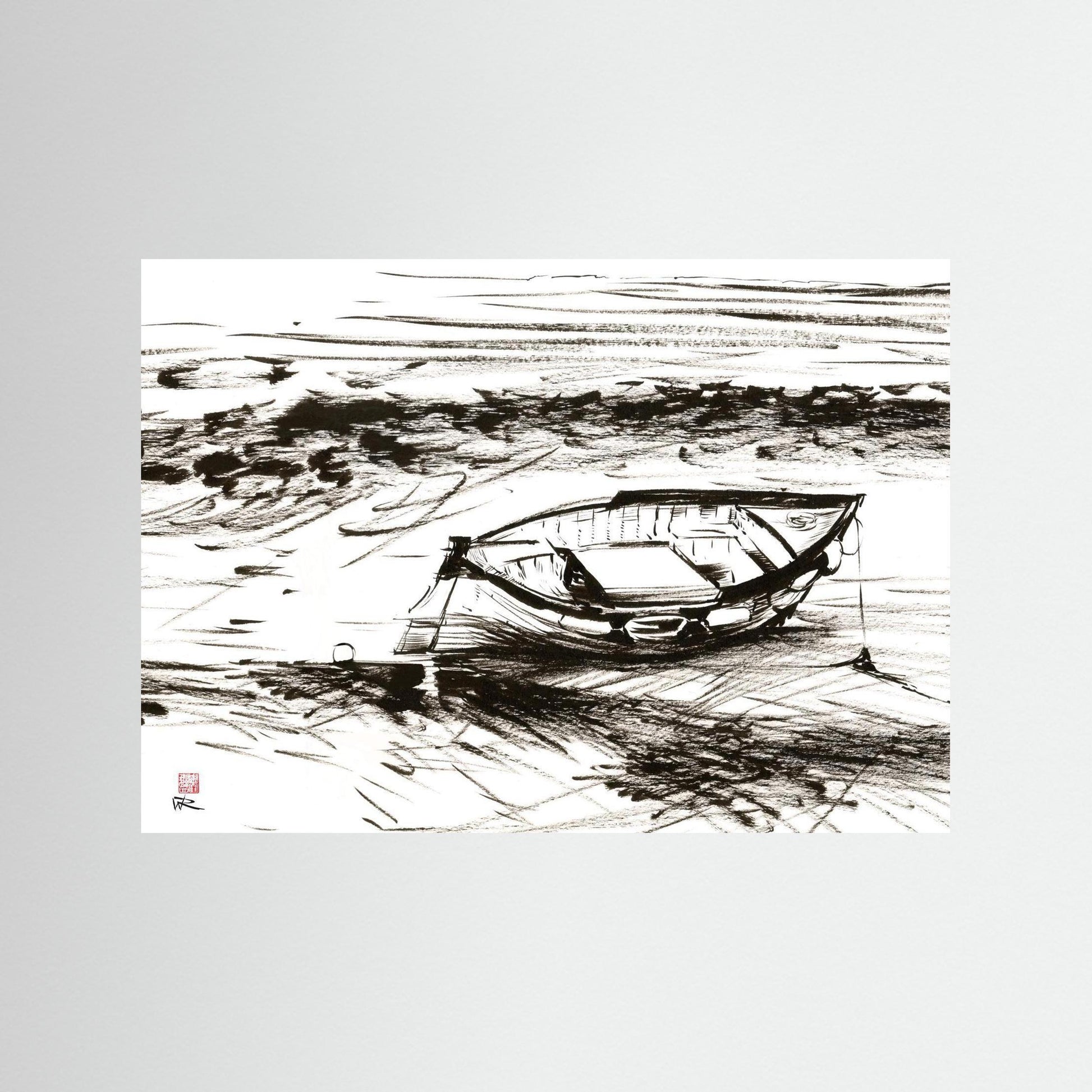 Down to the sea from Morston - Paper print