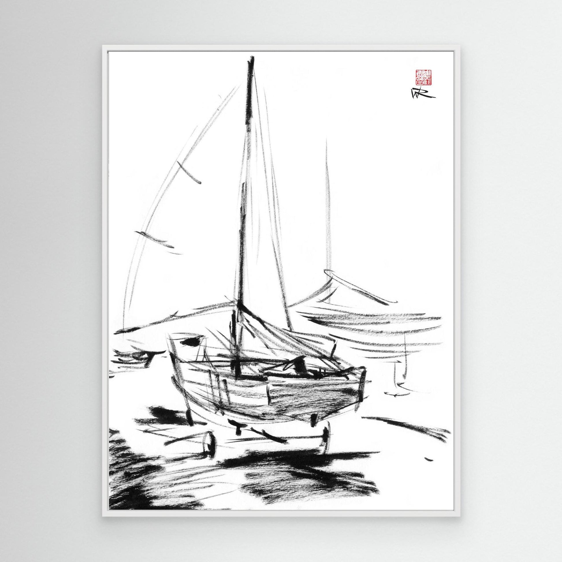 Dinghy on the slipway