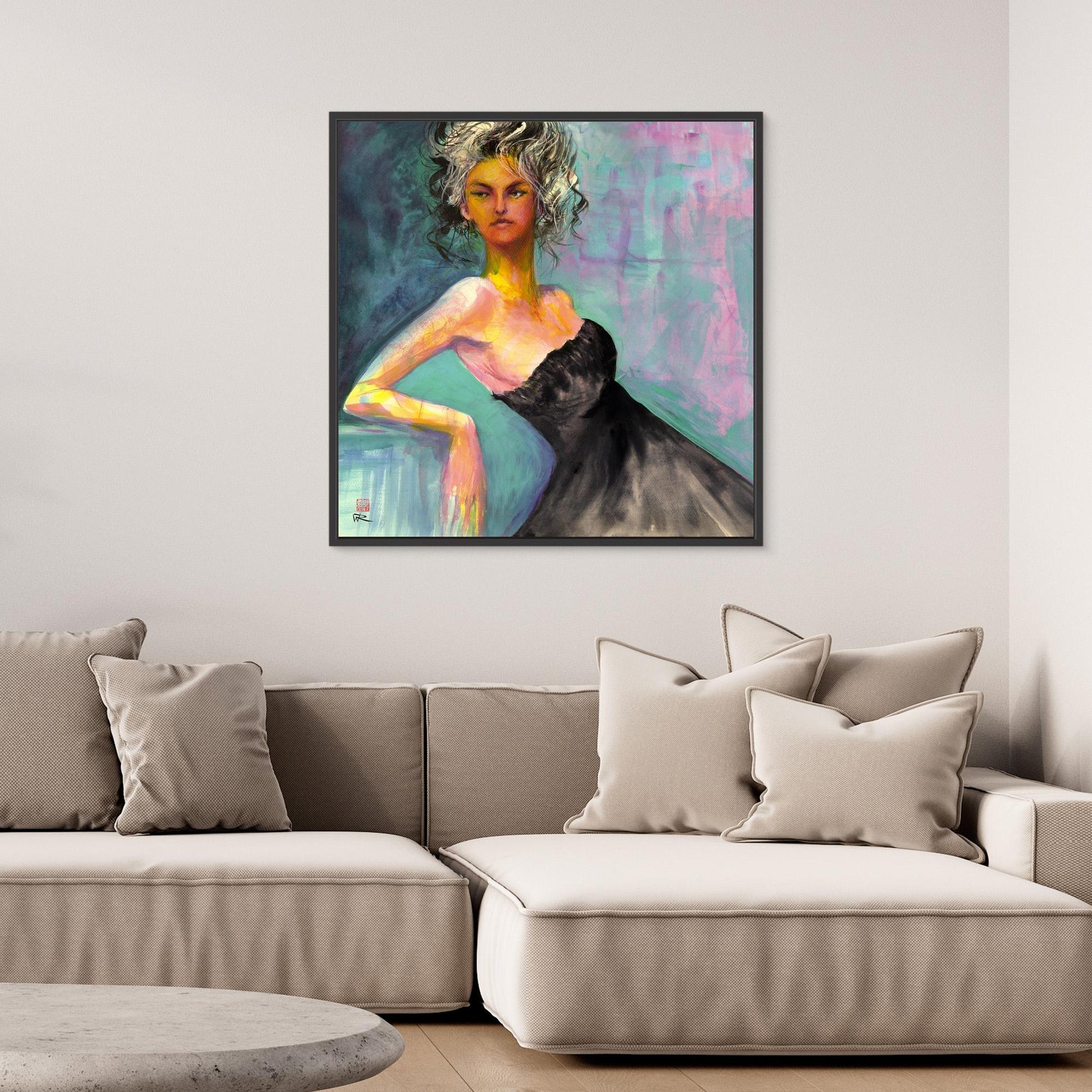 Little black dress - Canvas print
