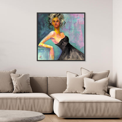 Little black dress - Canvas print