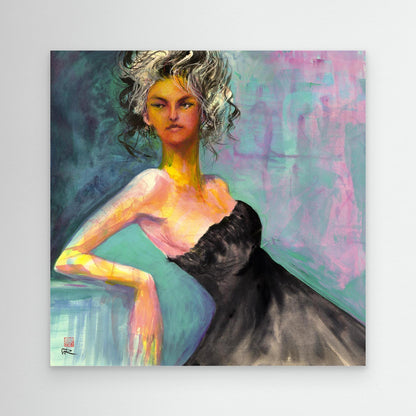 Little black dress - Canvas print