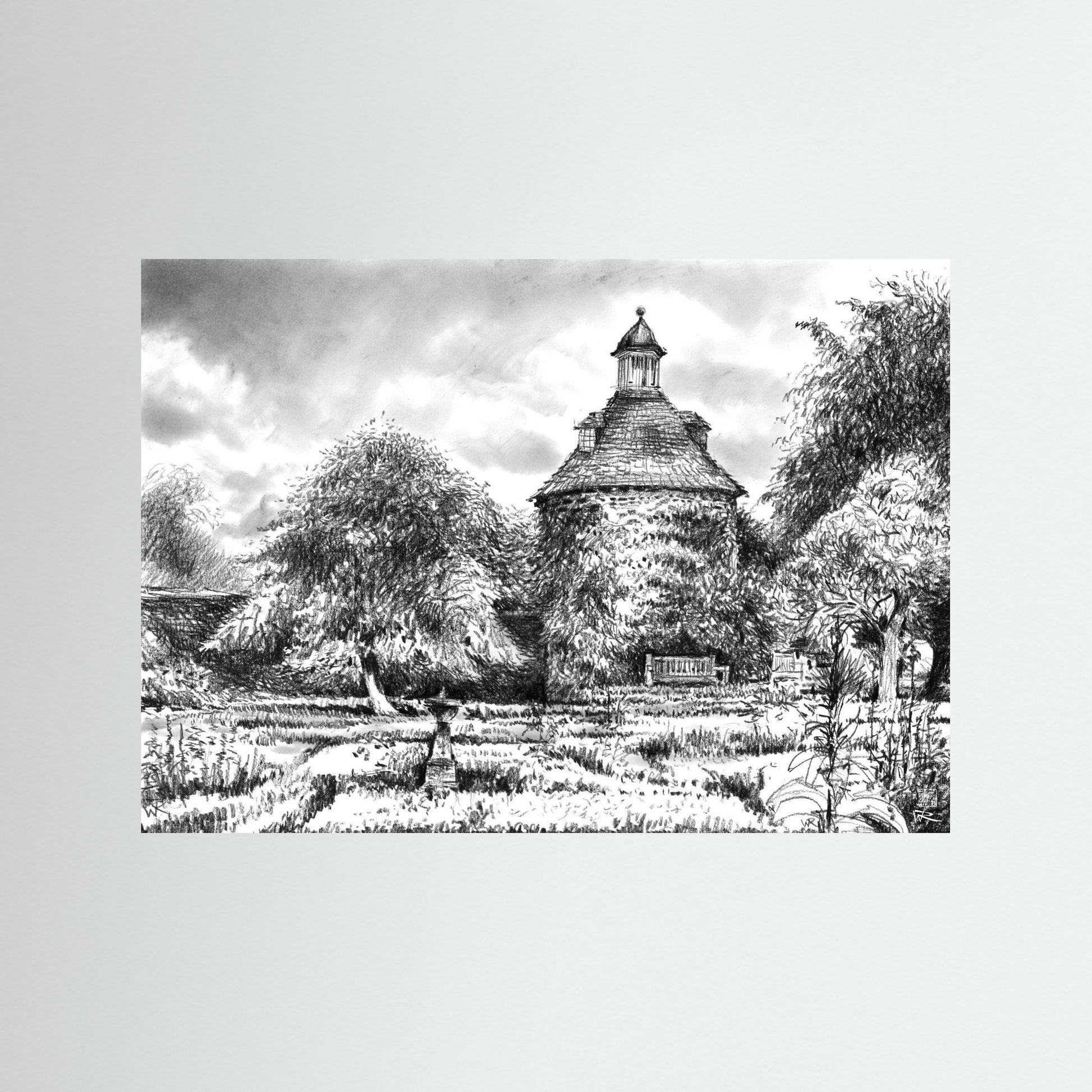 Rousham pigeon house - Paper print
