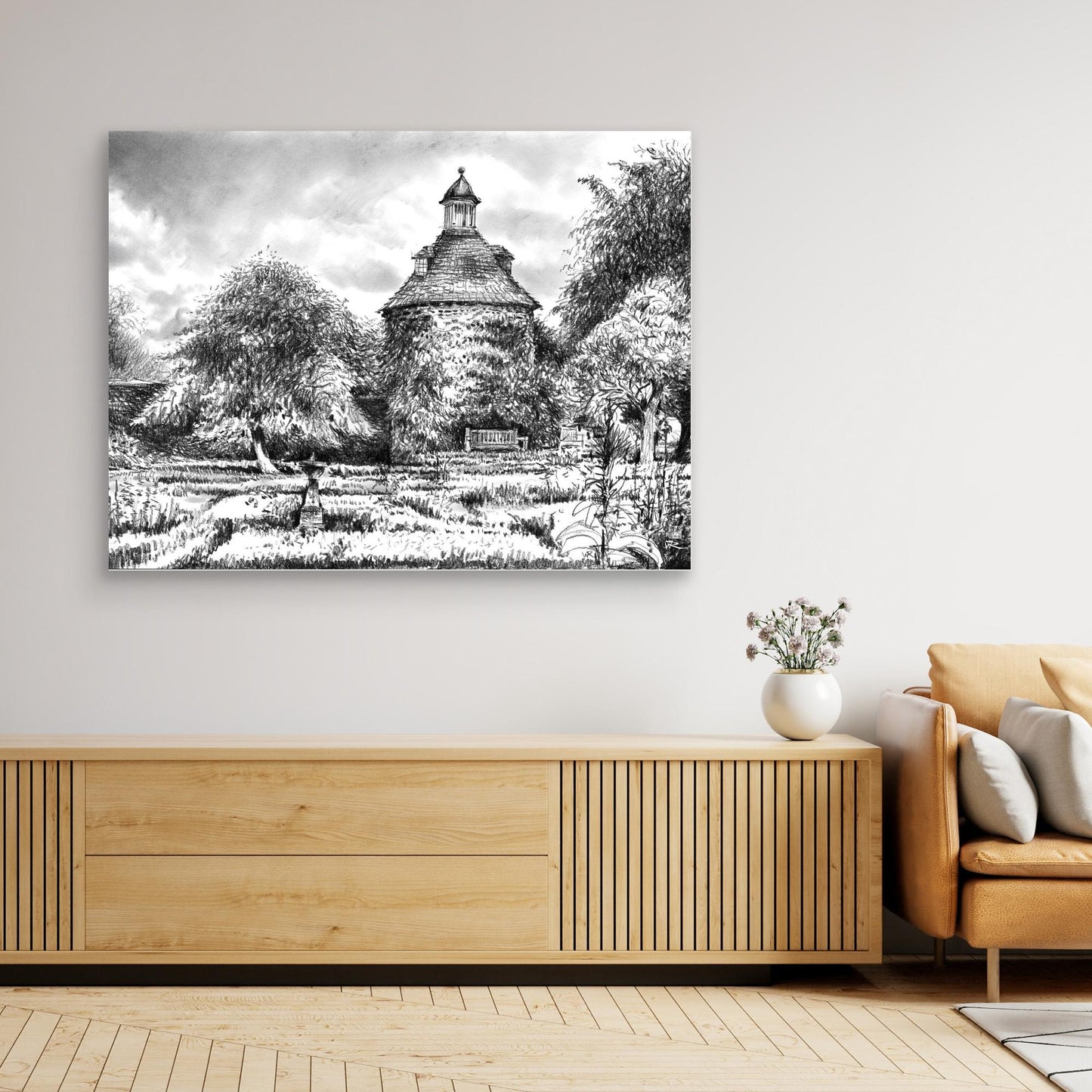 Rousham pigeon house - Canvas print