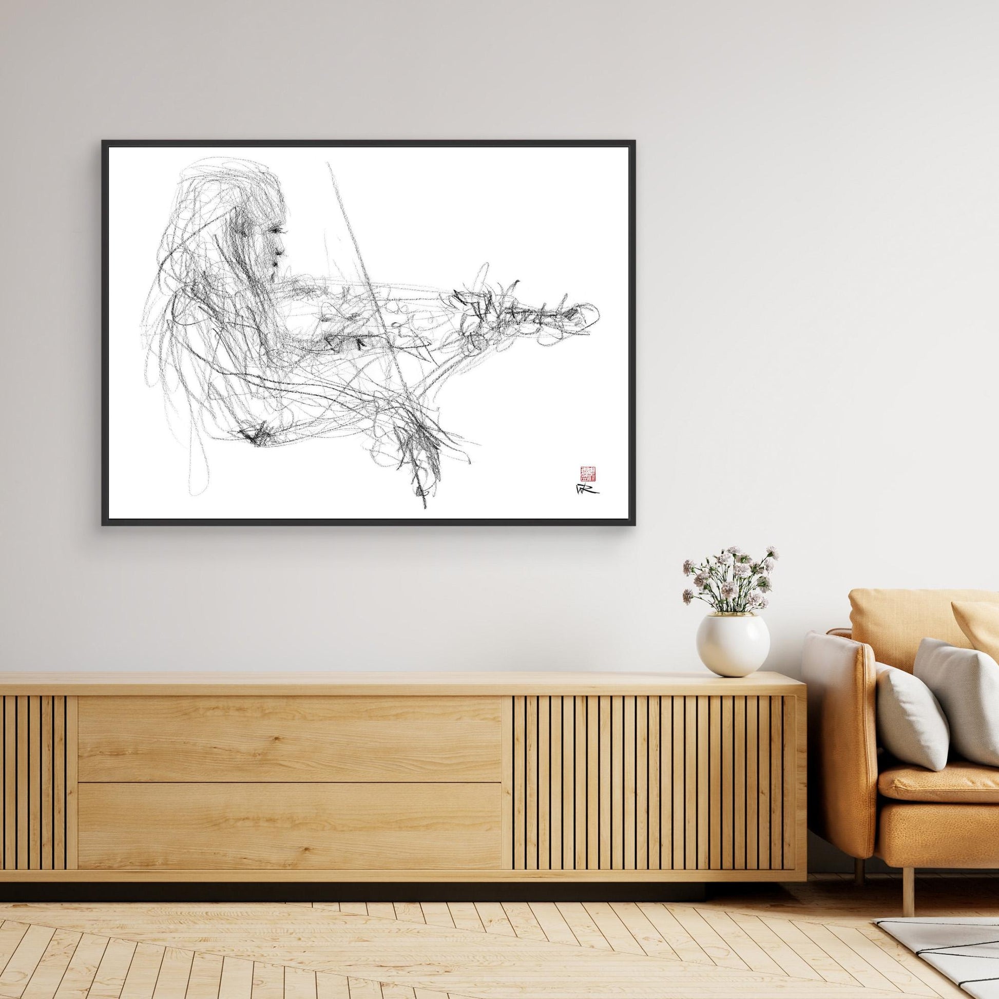 Charlotte Spruit on violin 2 - Canvas art print