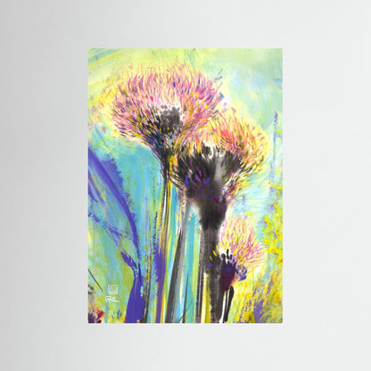 Allium flowerheads - paper print