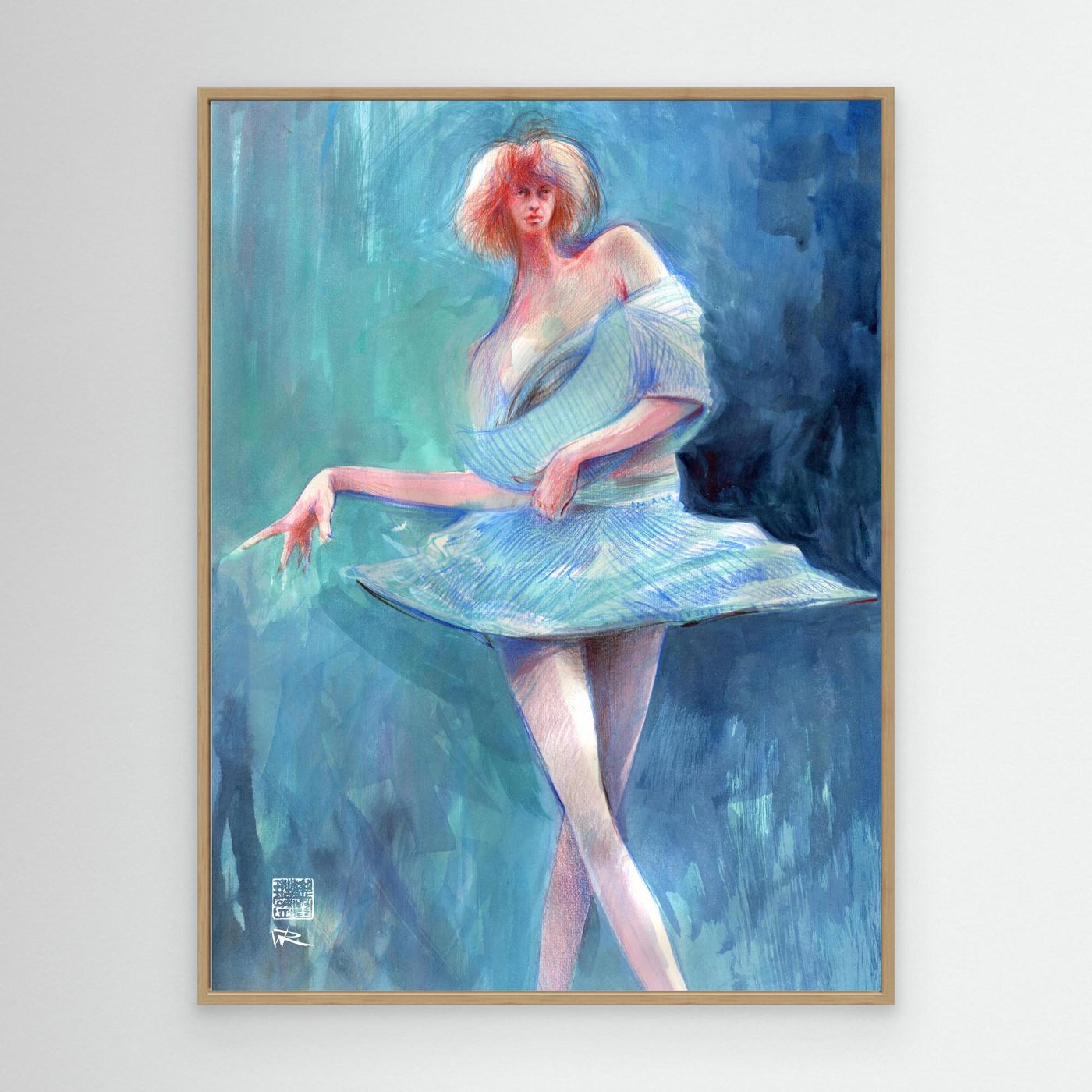 Catwalk in blue - Canvas art print
