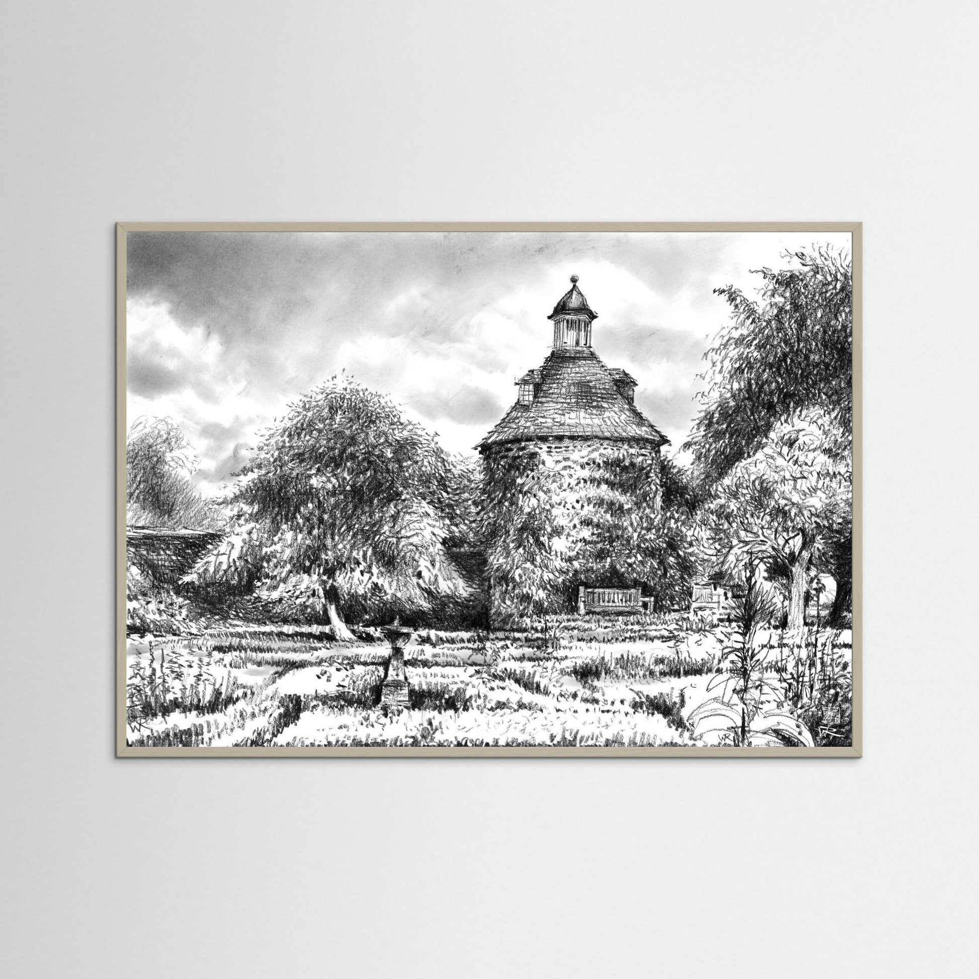 Rousham pigeon house - Paper print