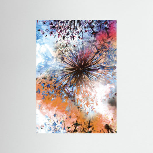 Allium abstract explosion 3 - Paper print